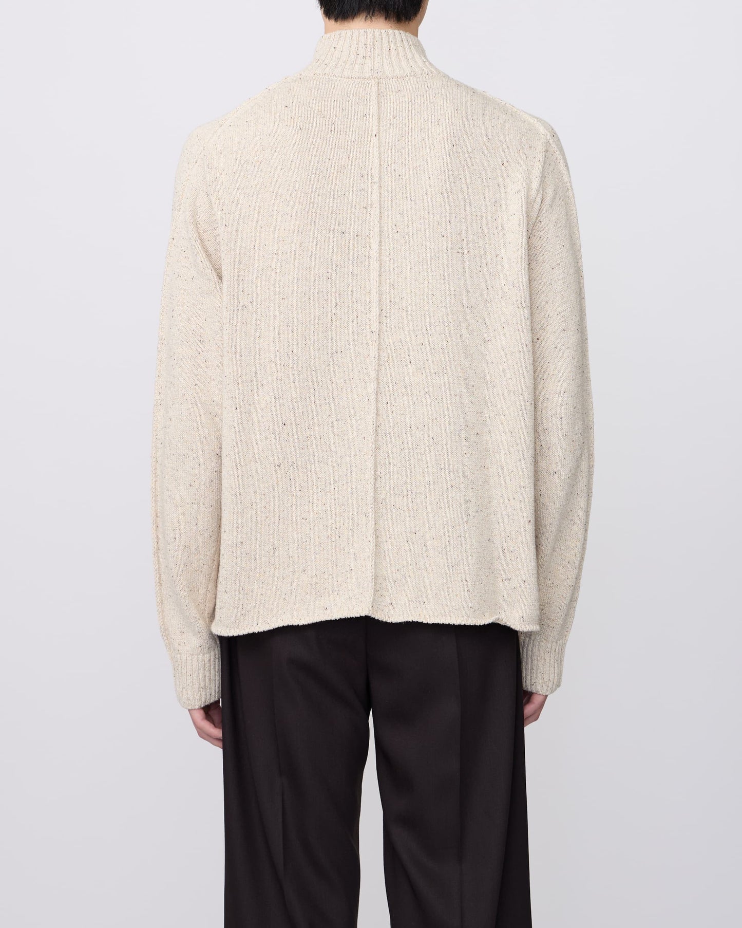 BOTTLE-NECK KNIT PULLOVER