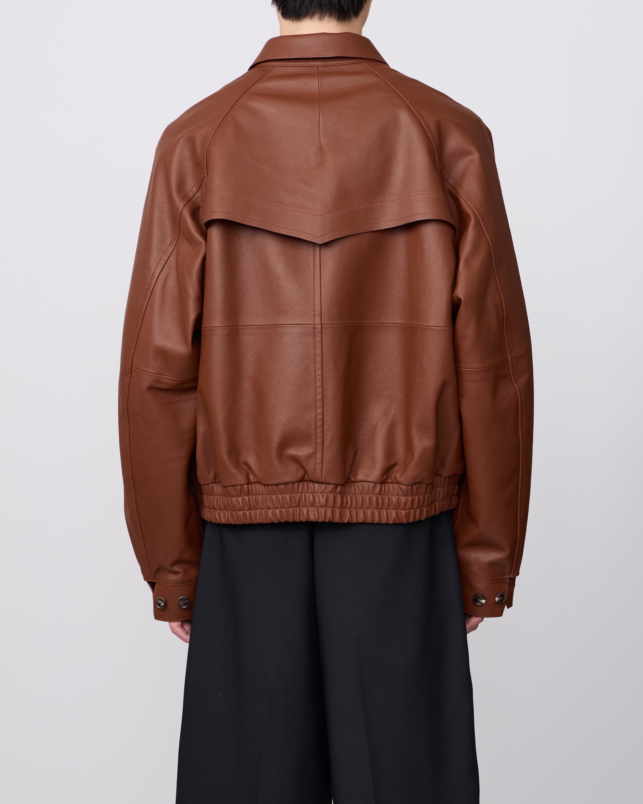 超高級★極美品◎CITY　ガンフラップジップブルゾン　S　ブラウン GUNFLAP ZIP BLOUSON – IRENISA