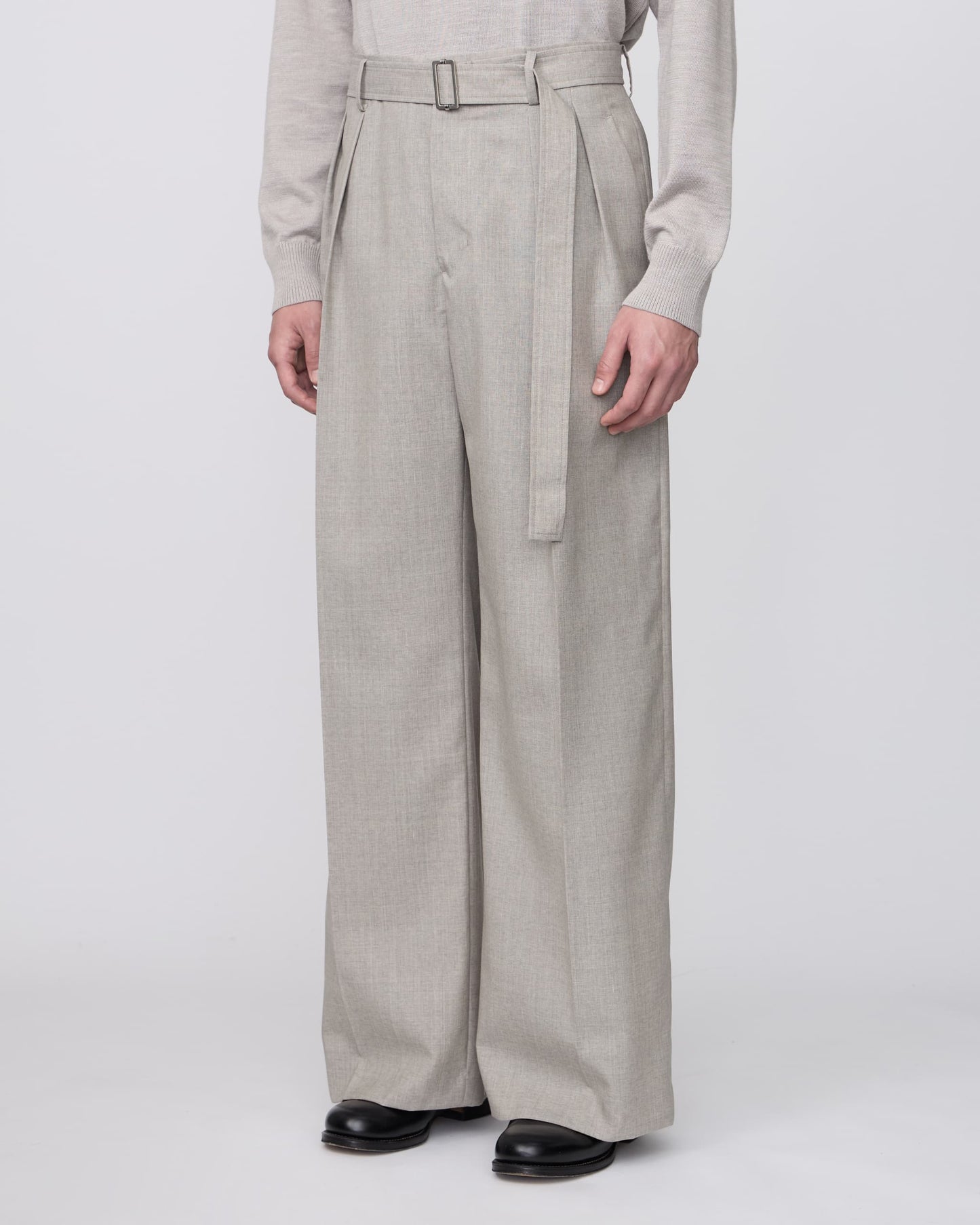 BELTED BUGGY TROUSERS