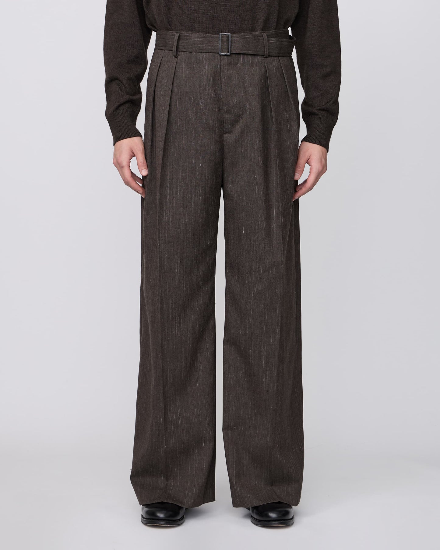 BELTED BUGGY TROUSERS