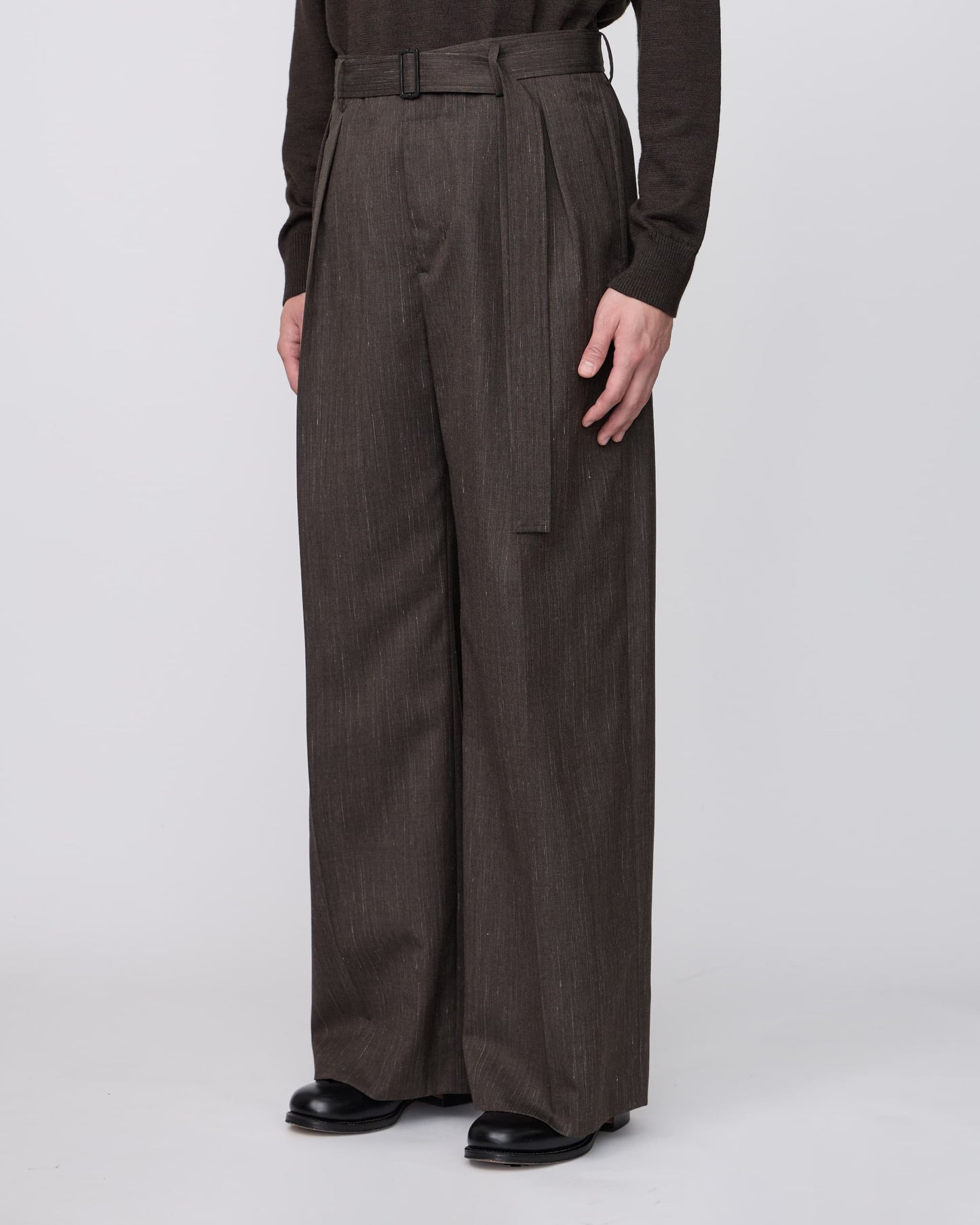 BELTED BUGGY TROUSERS