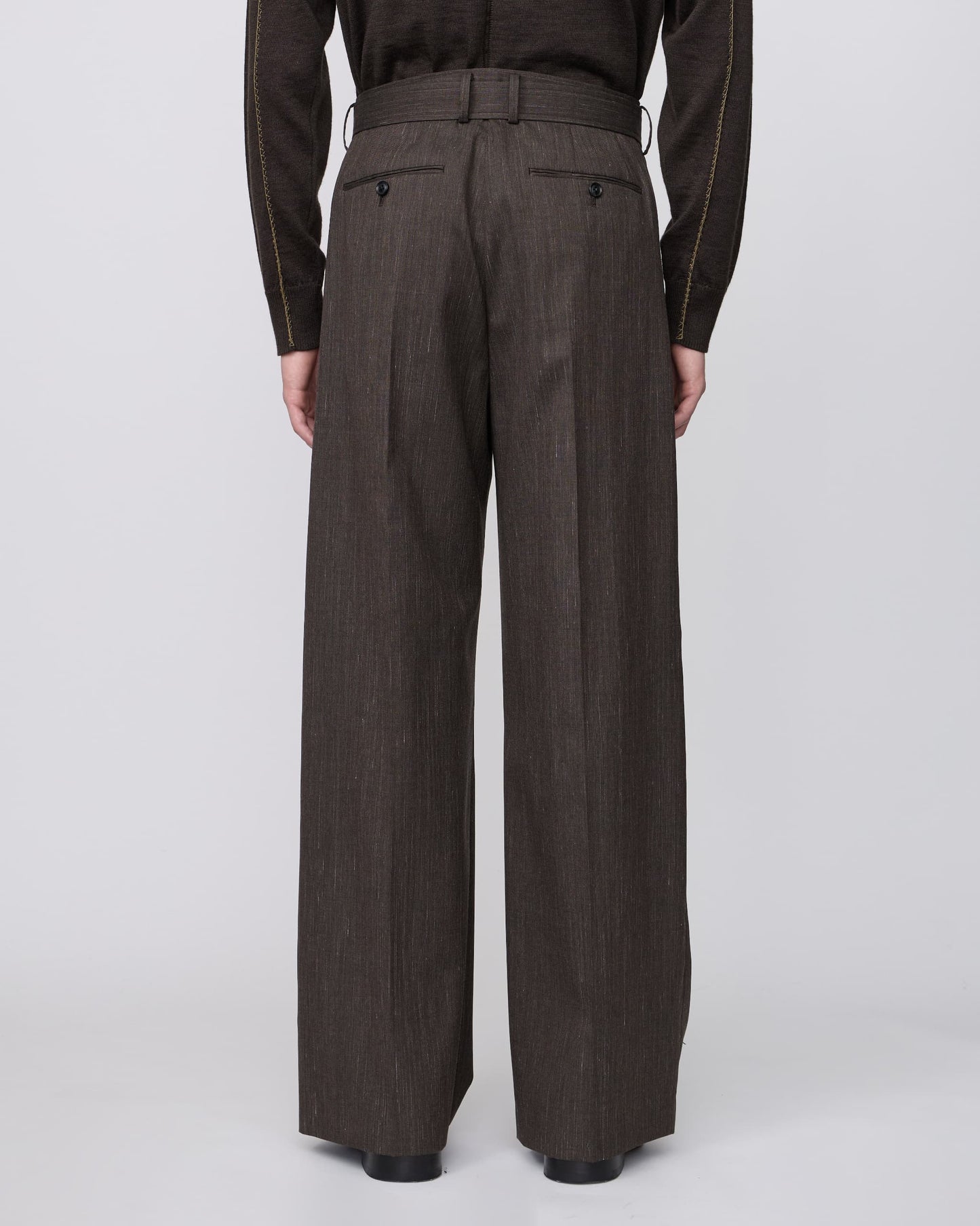 BELTED BUGGY TROUSERS