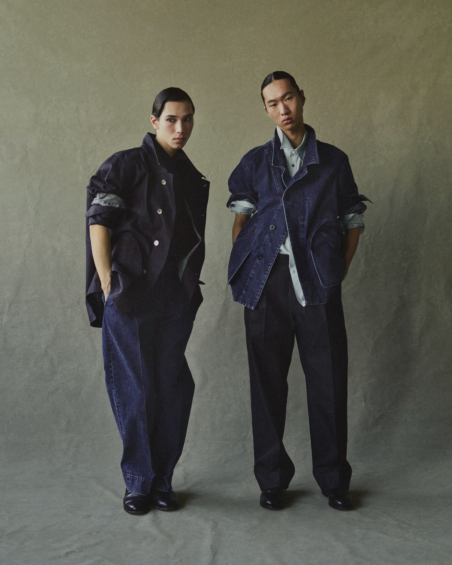 STRAIGHT DENIM TROUSERS