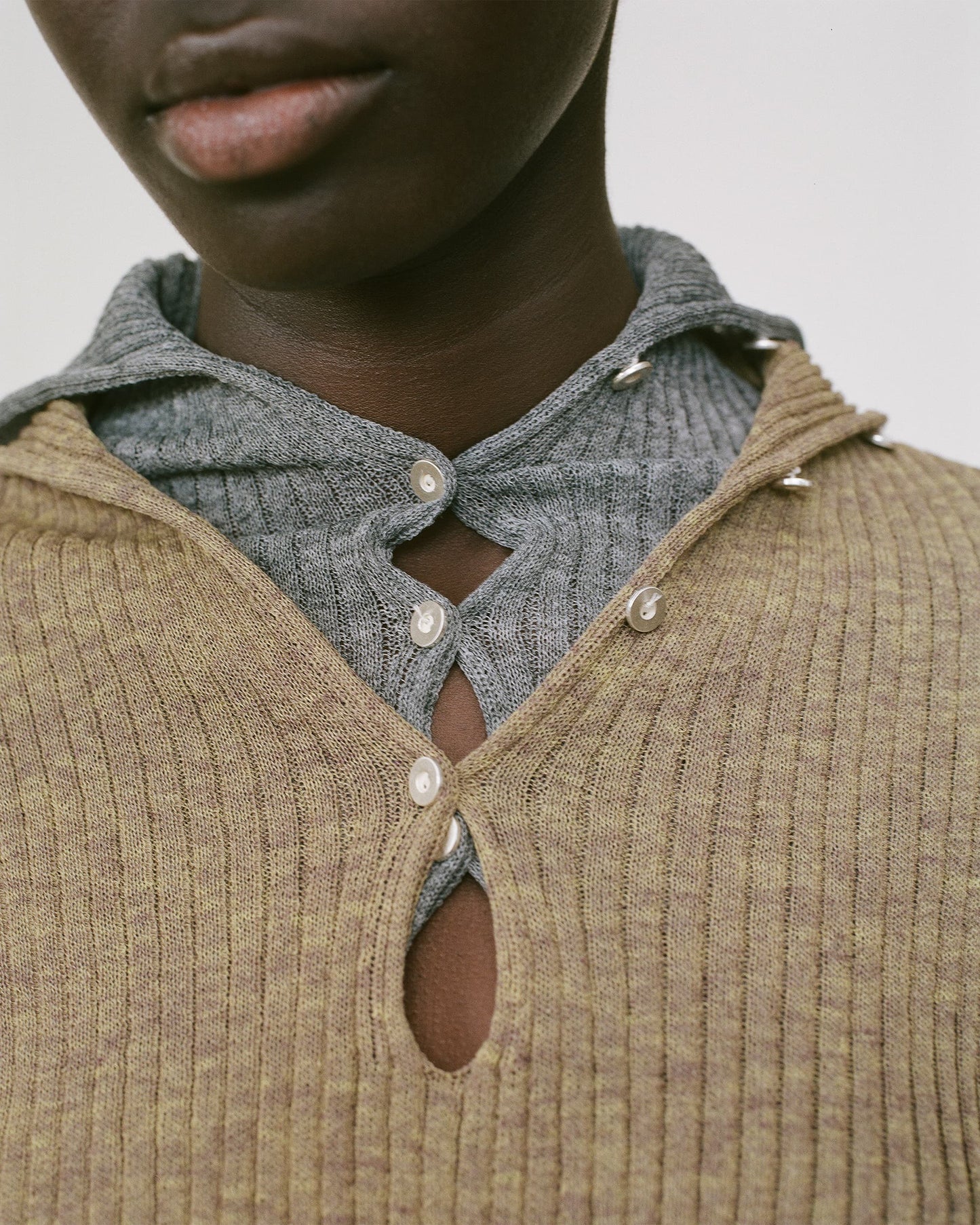 RAMIE-BLEND RIB KNIT PULLOVER
