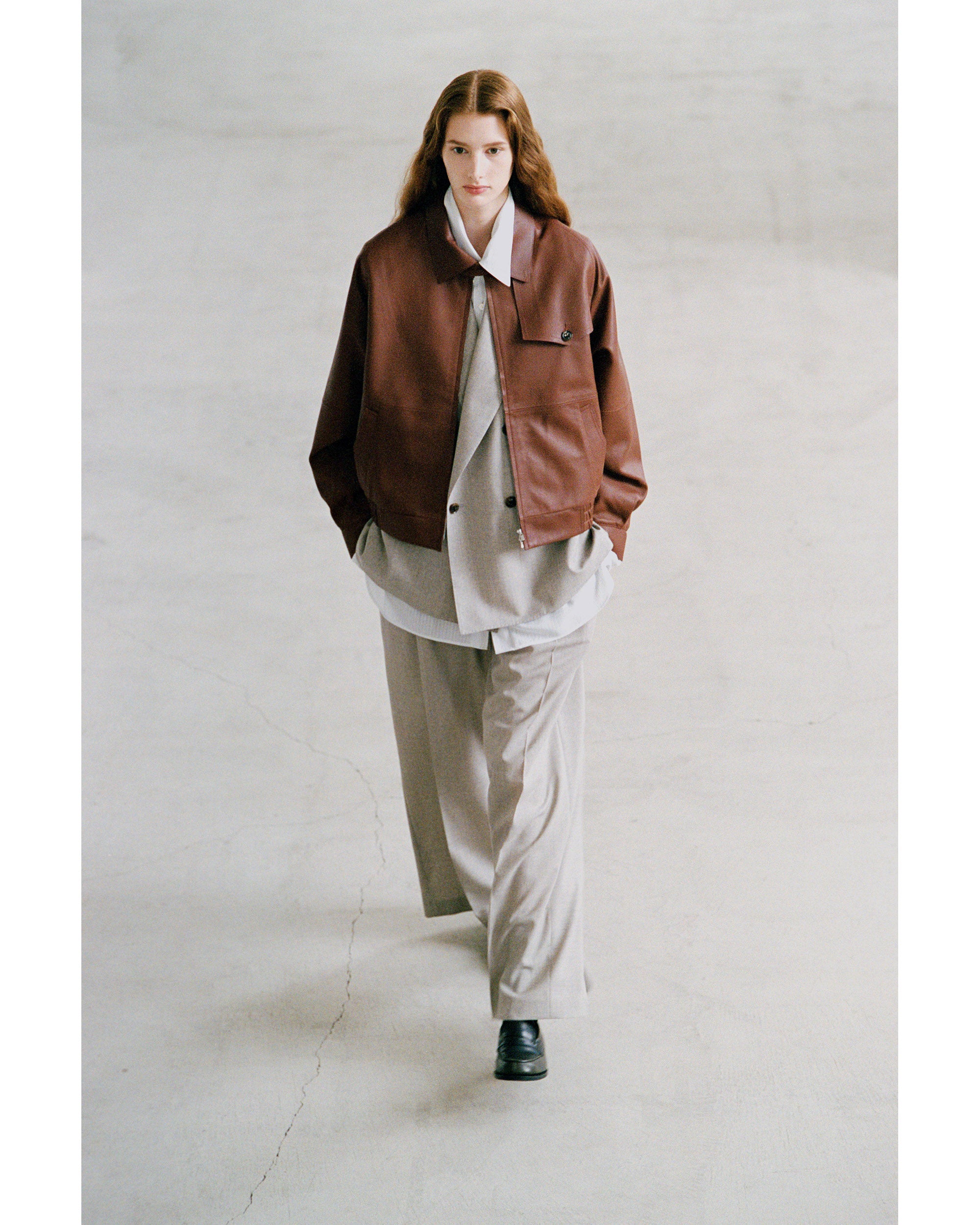 超高級★極美品◎CITY　ガンフラップジップブルゾン　S　ブラウン GUNFLAP ZIP BLOUSON – IRENISA