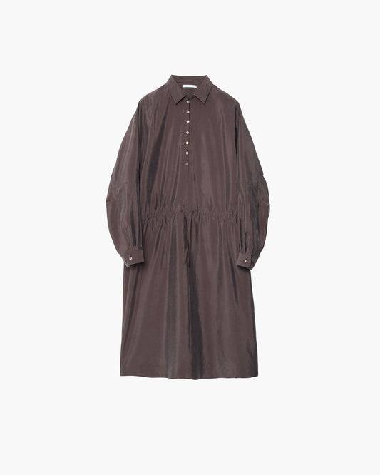 SLIT NECK GATHER DRESS