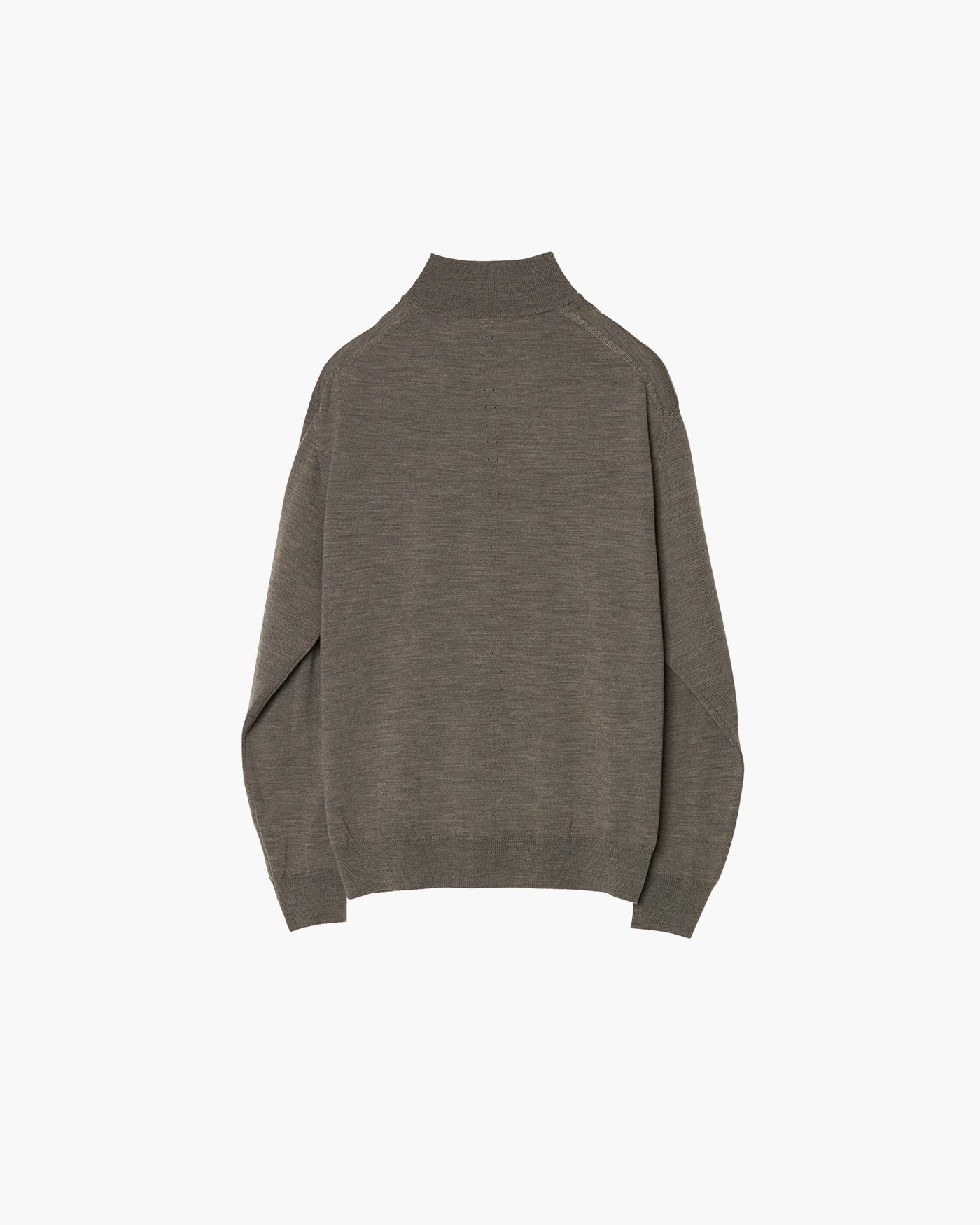 LEATHER TAB KNIT PULLOVER