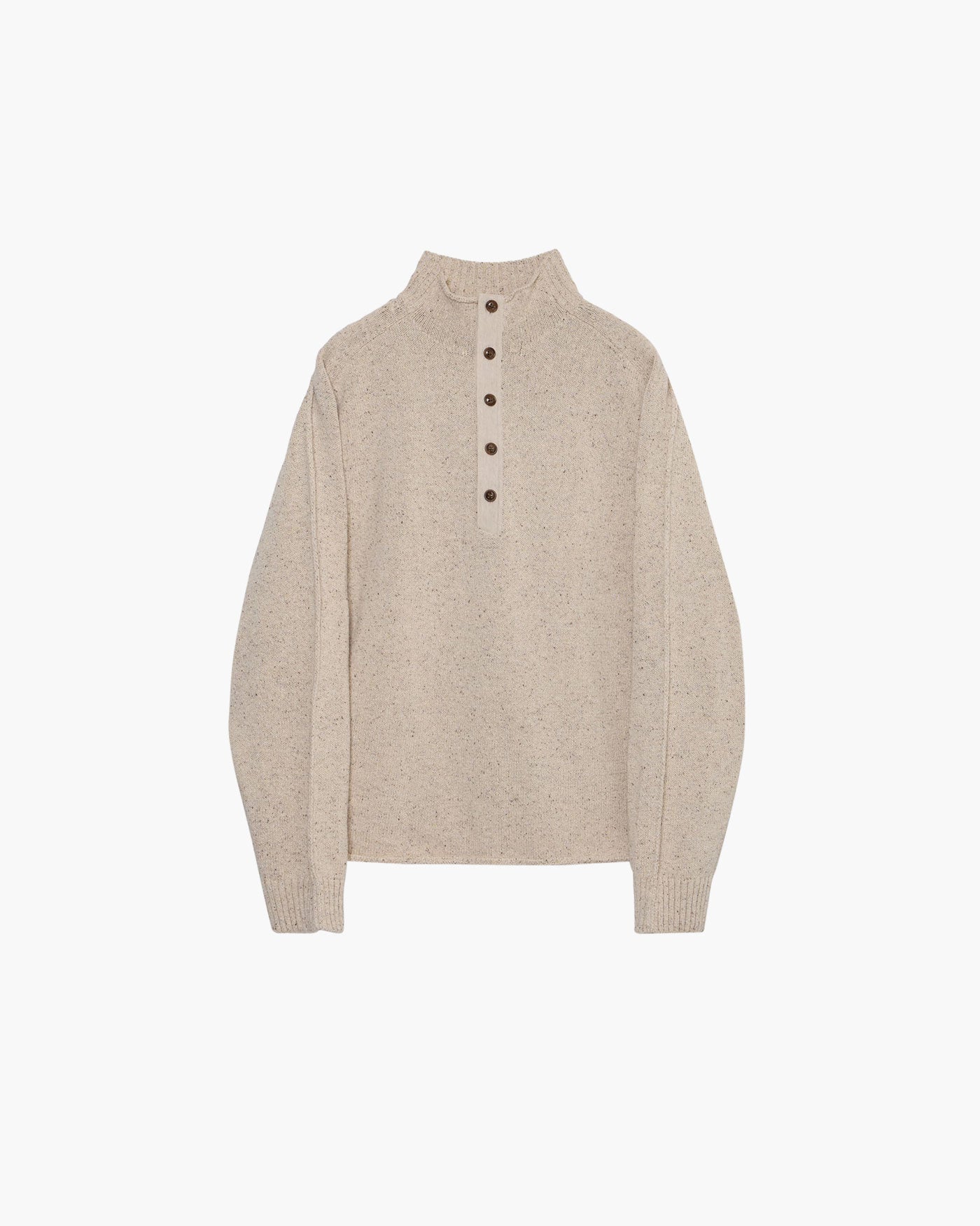 BOTTLE-NECK KNIT PULLOVER