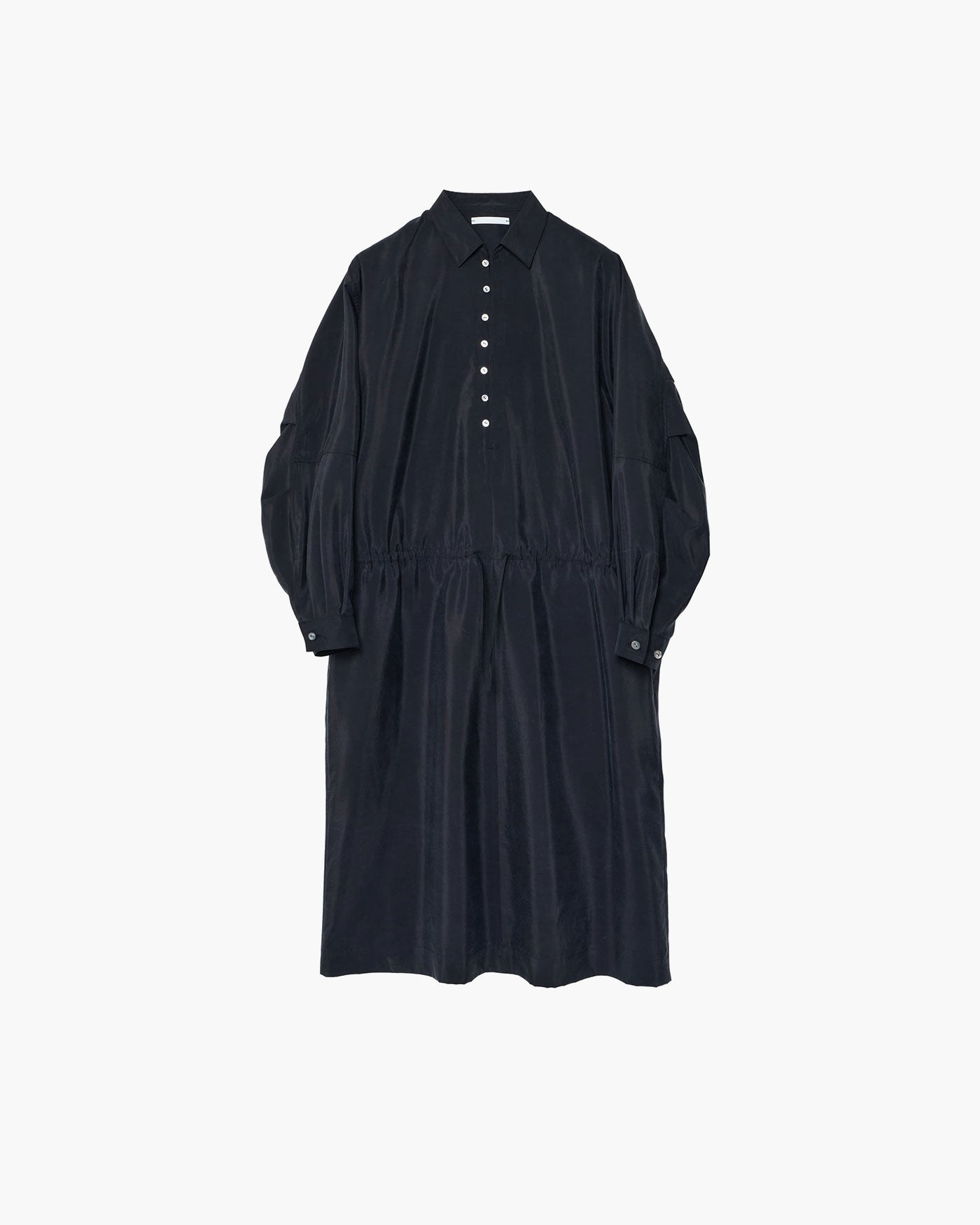 SLIT NECK GATHER DRESS
