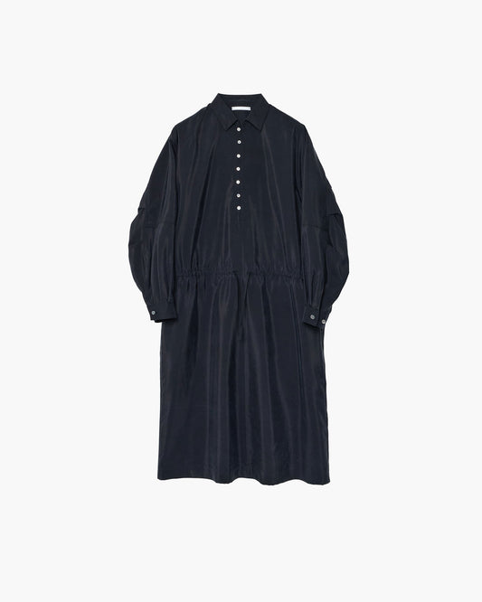 SLIT NECK GATHER DRESS