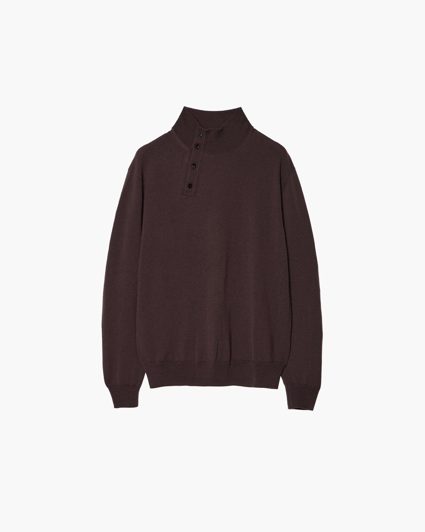 WOOL HIGH-NECK KNIT PULLOVER