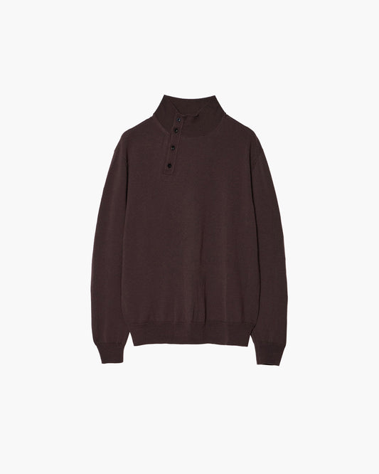 WOOL HIGH-NECK KNIT PULLOVER