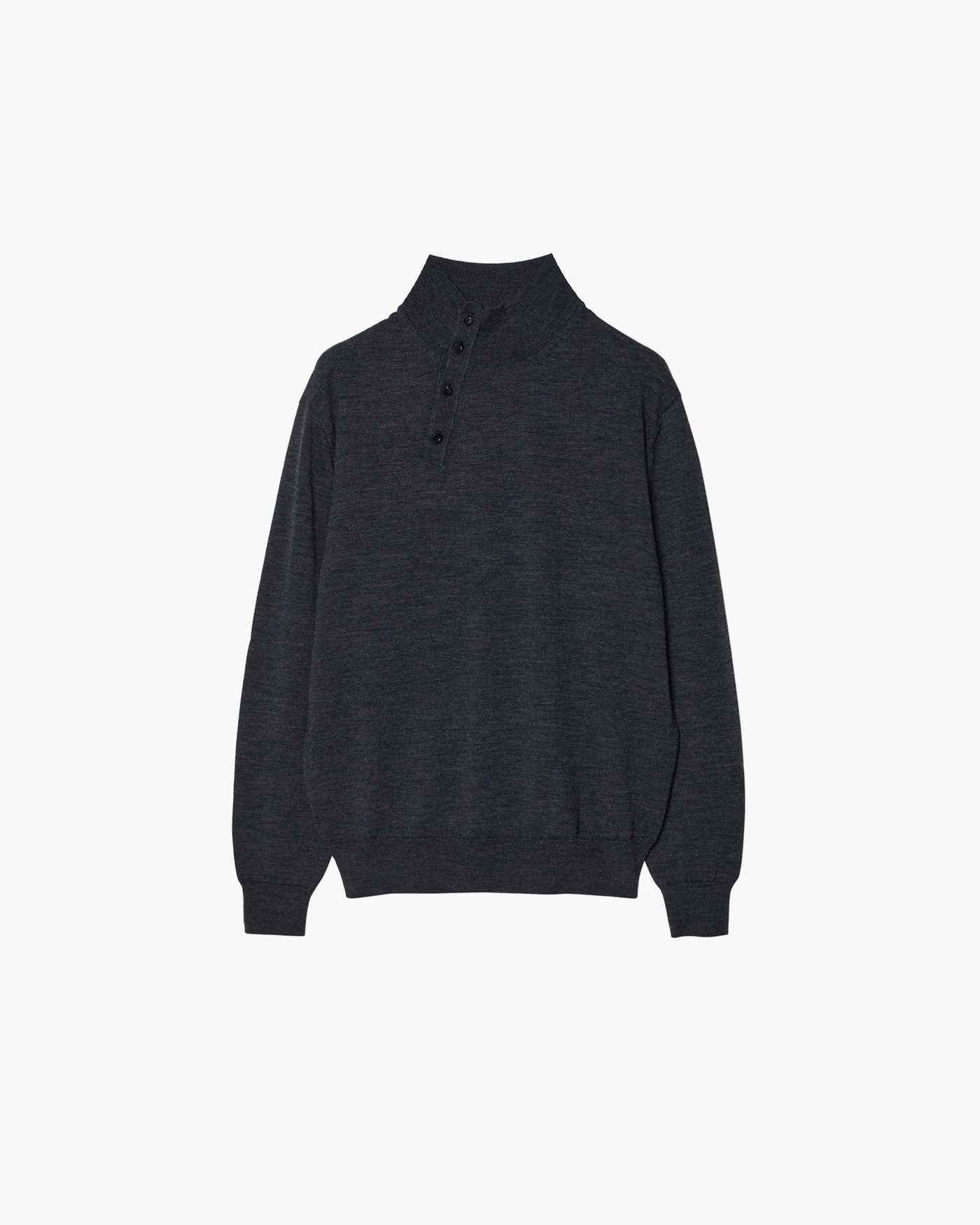 WOOL HIGH-NECK KNIT PULLOVER