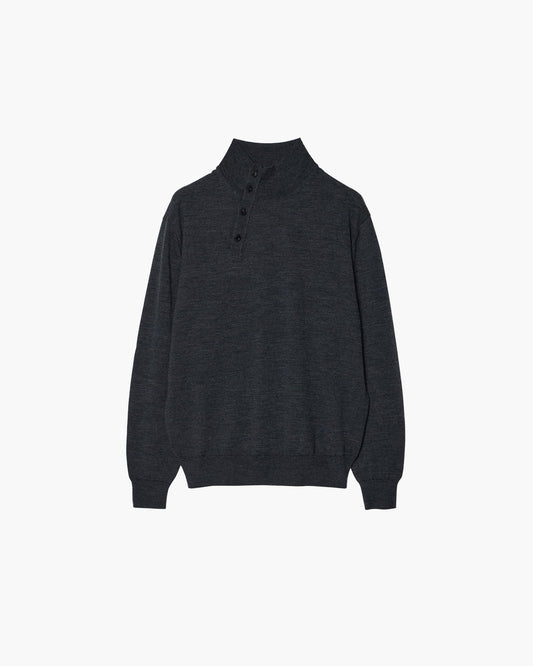 WOOL HIGH-NECK KNIT PULLOVER