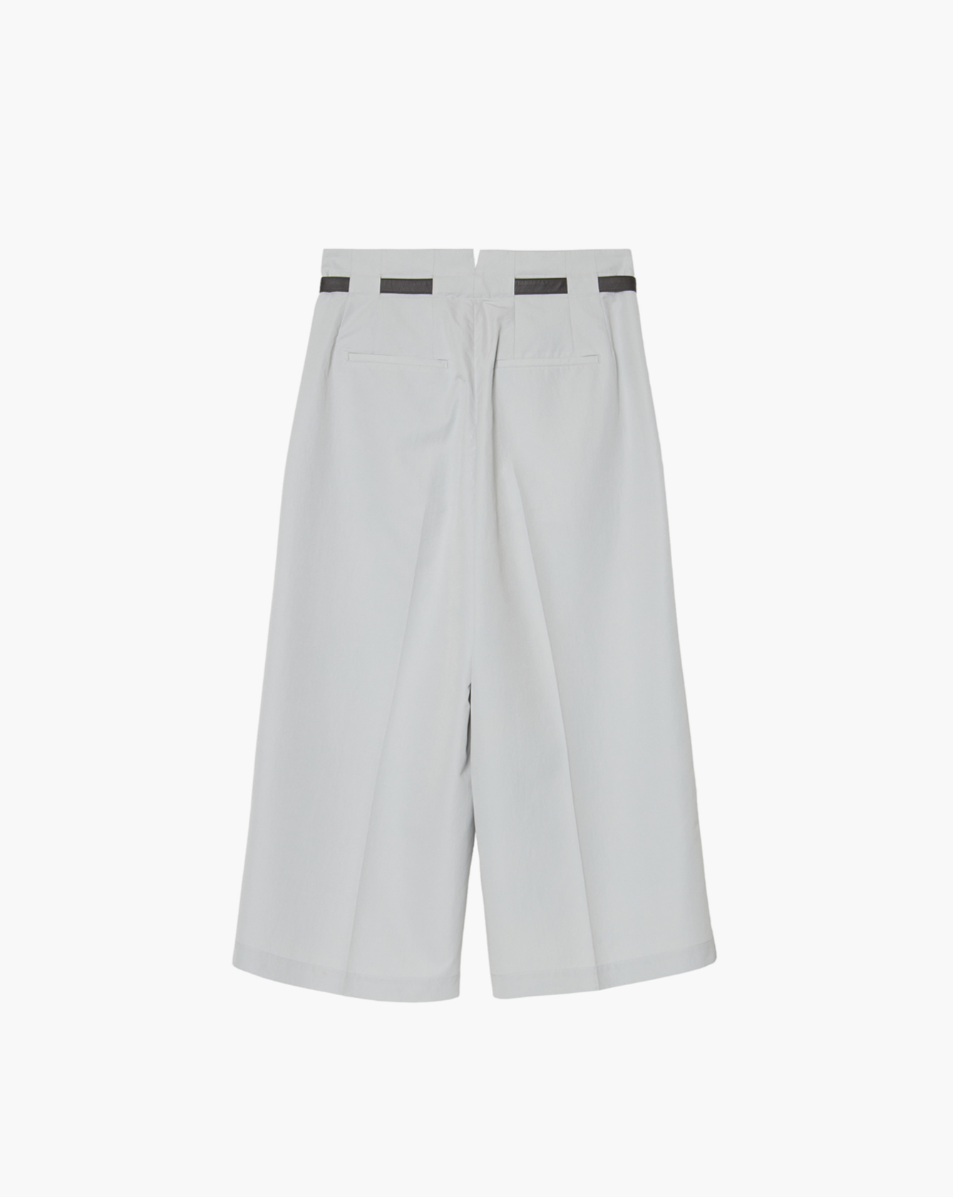 BELTED CROPPED WIDE TROUSERS